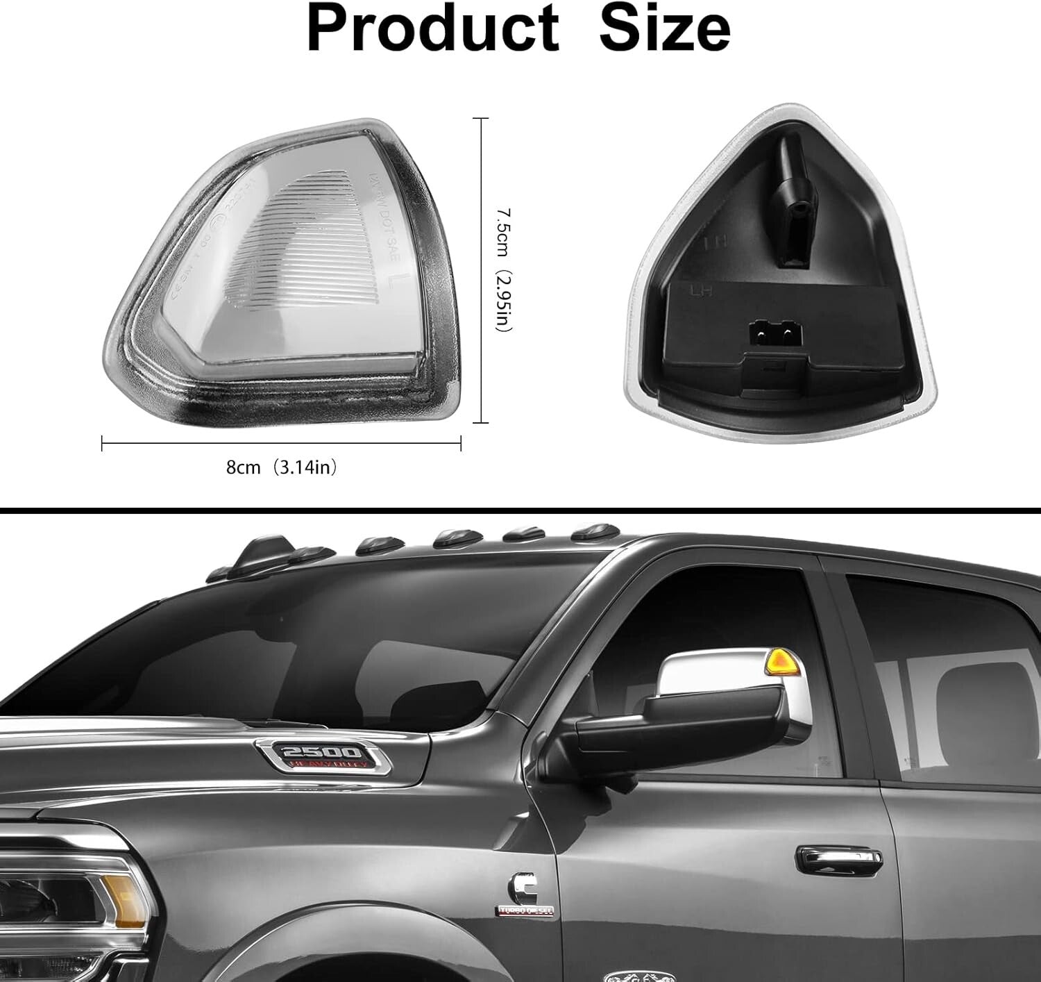 Plug & Play LED Mirror Signal Lights for Dodge Ram 2010-2018 - Waterproof Design