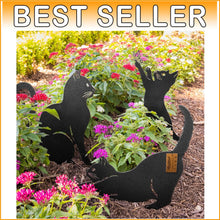Load image into Gallery viewer, Charming 3-Pack Steel Cat Garden Decor for Cat Lovers - Outdoor Ornaments