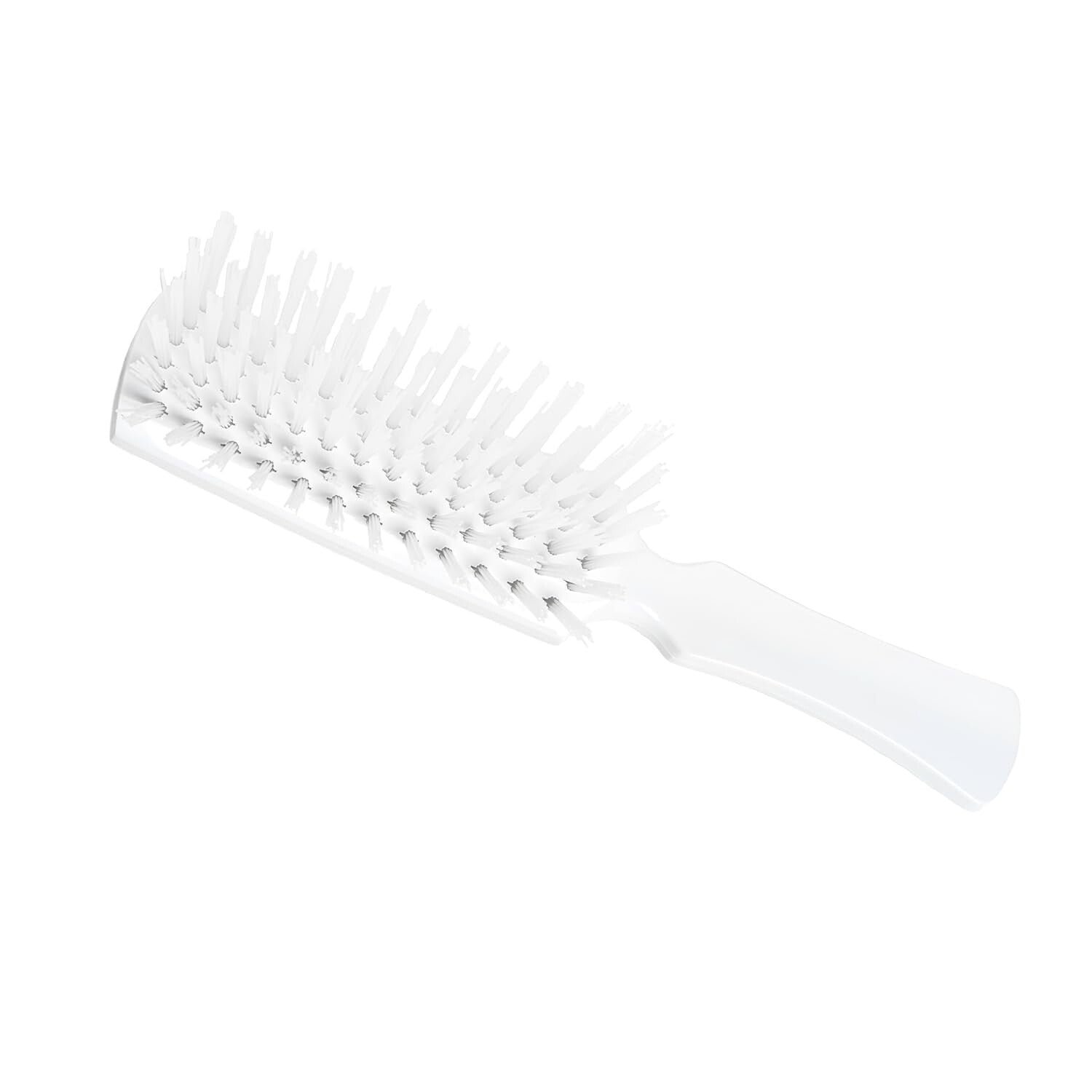 Stylish White Nylon Hairbrush with Durable Handle for Easy, Gentle Grooming