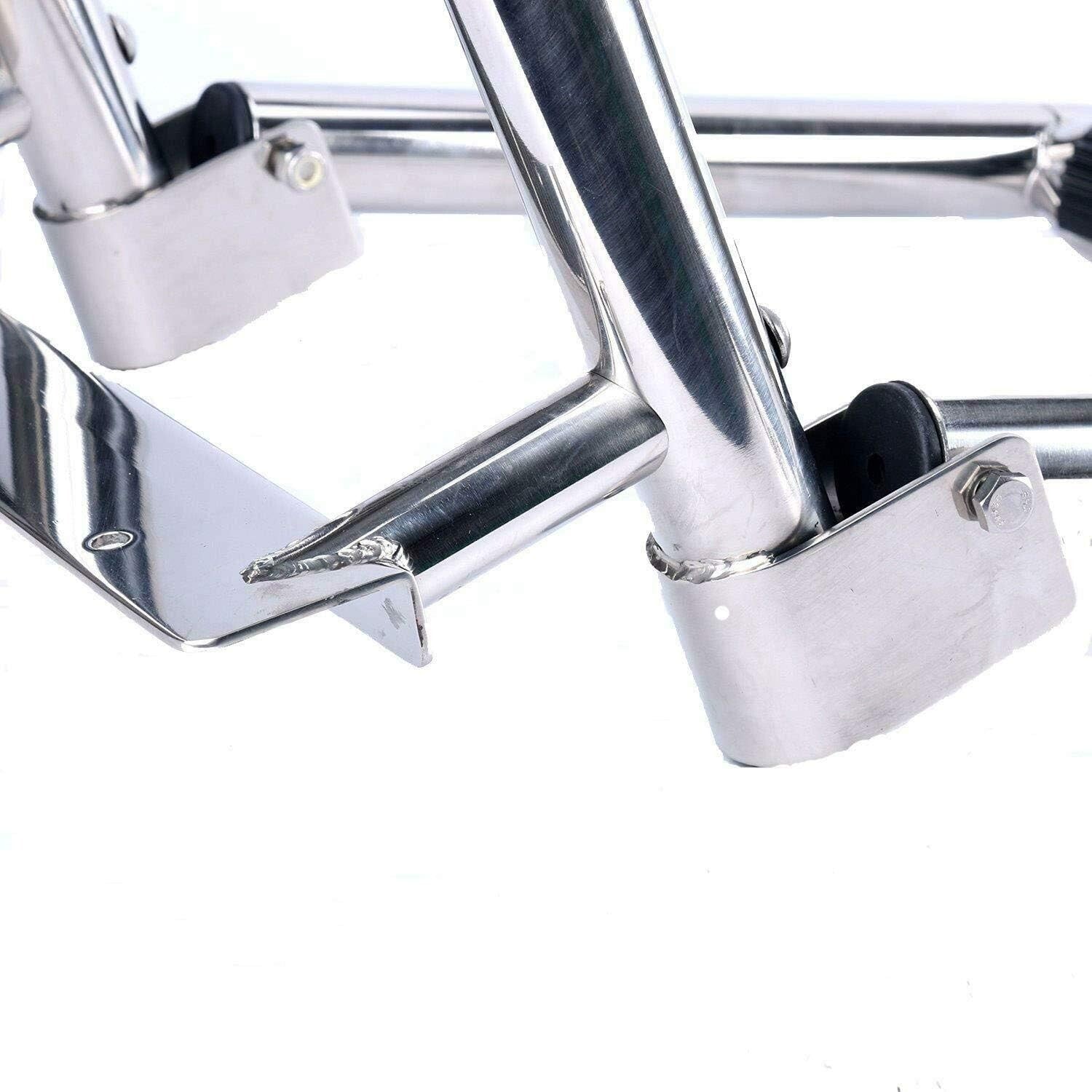 Telescopic 4-Step Rear Entry Boat Ladder with Anti-Slip Steps - 400 lbs Capacity