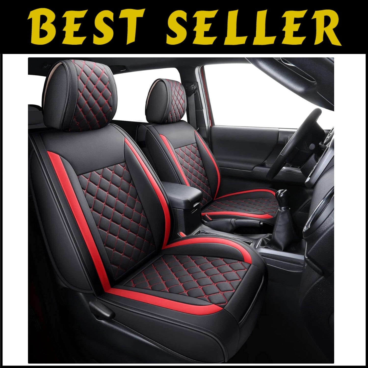 Custom Fit Waterproof Faux Leather Seat Covers for 2005-2025 Tacoma Pickup