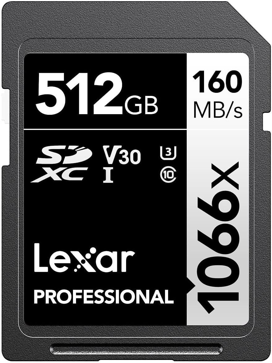Ultra Reliable 512GB SDXC Card for High-Speed Photography & Video, Compact Size