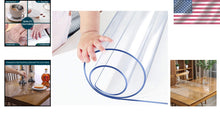 Load image into Gallery viewer, Heat-Resistant Wipeable Clear Table Topper Cover 48" x 60" for All Occasions