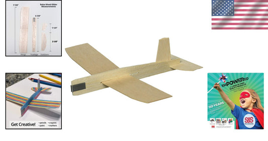 Balsa Wood Glider Model Planes - Perfect for Parties, STEM, and Camps