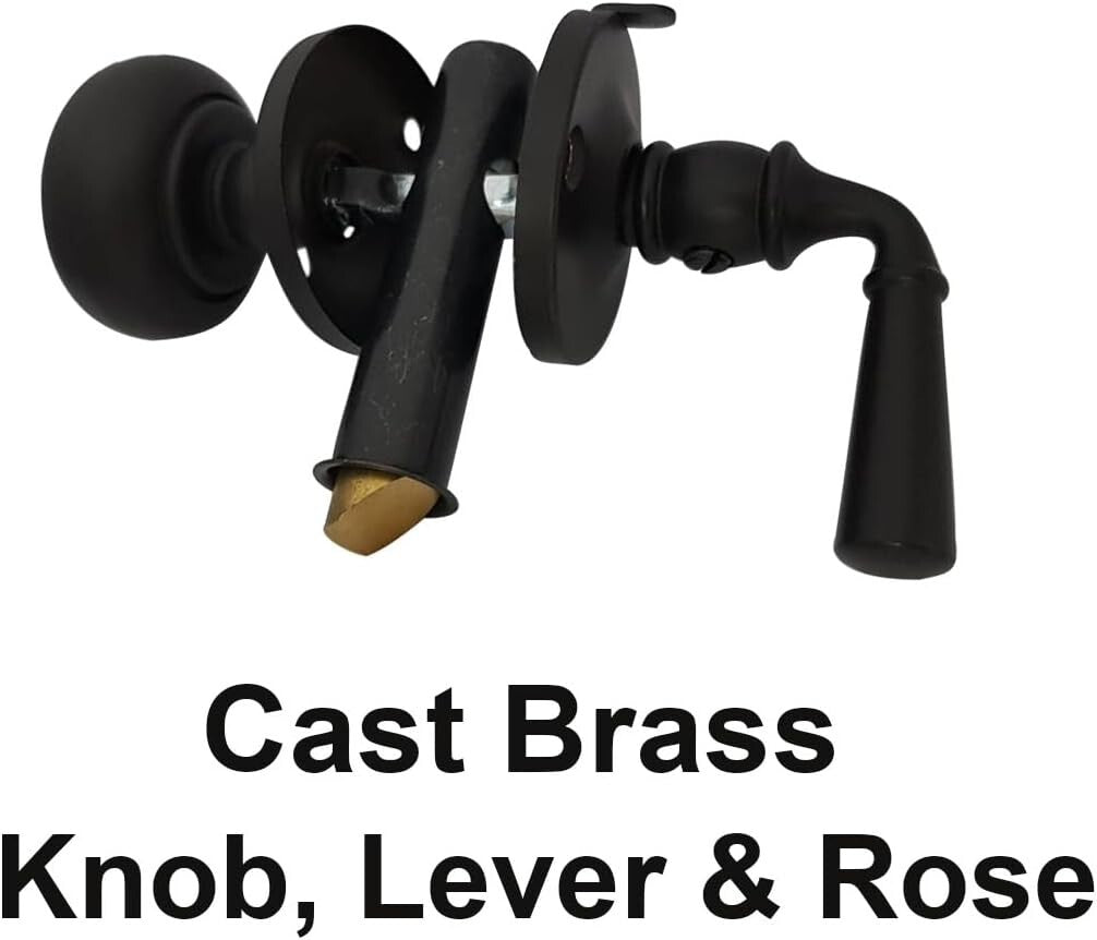 Durable Solid Brass Storm Door Latch - 2 Pack with Easy Install Screws & Knobs