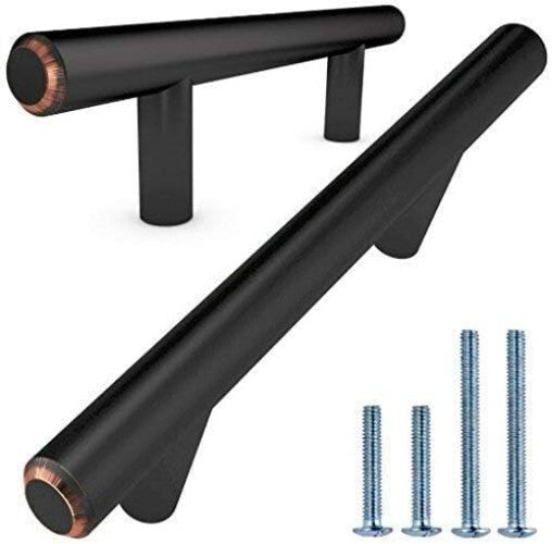 25 Pack Premium Stainless Steel Bar Pull Handles – 3In Center, Oil Rubbed Bronze
