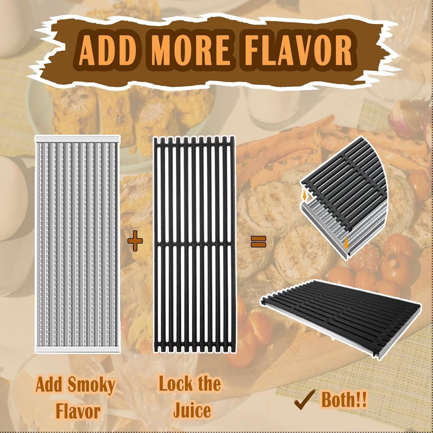 17" Cast Iron Replacement Grates for Charbroil Tru Infrared Gas Grills - 3 Pack