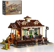 Load image into Gallery viewer, Interactive 1975 Pcs Wild West Train Station with 5 Unique Characters &amp; Details