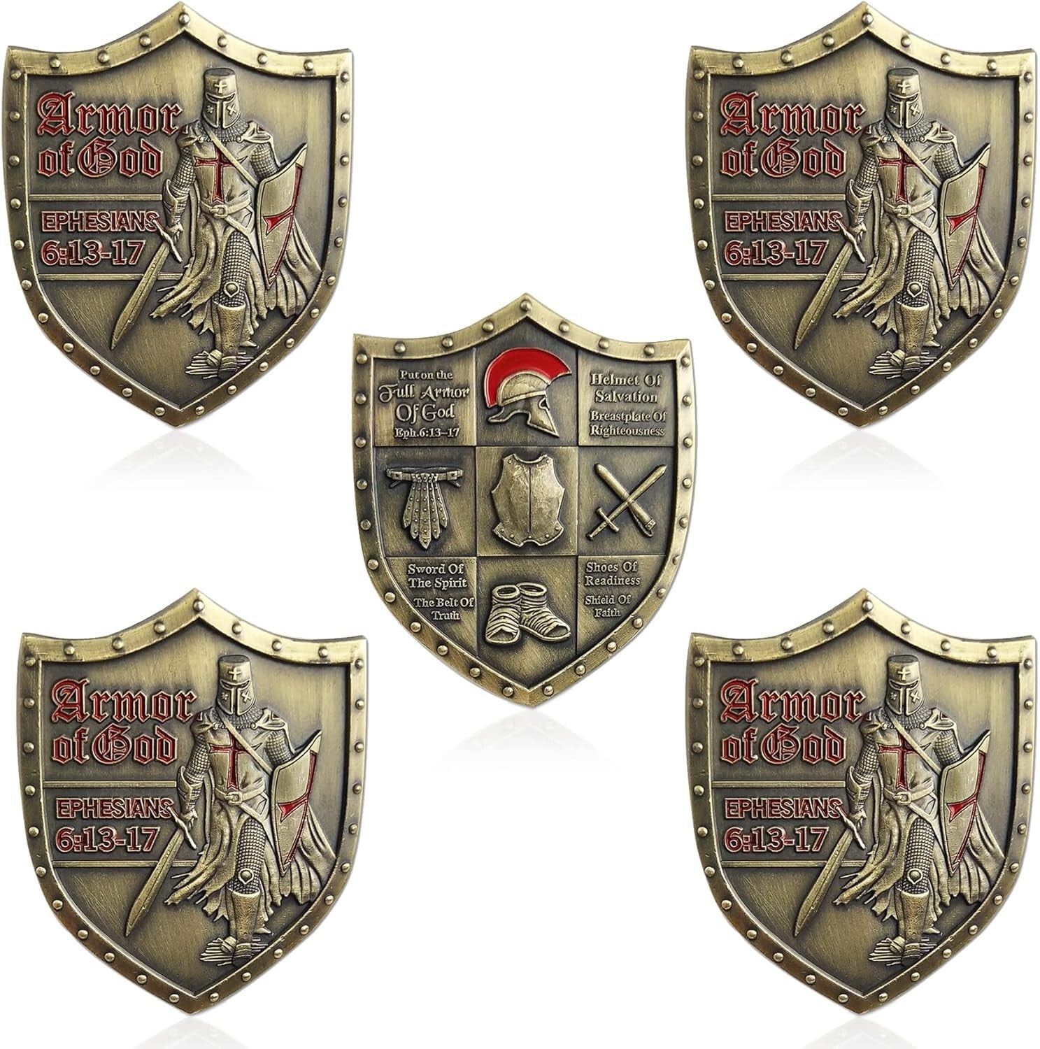 Military Appreciation Challenge Coins - Armor of God for Daily Faith Reminders