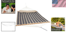 Load image into Gallery viewer, Mountainside Quilted Double Hammock with Spreader Bars - Lightweight &amp; Stylish