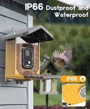 Load image into Gallery viewer, Solar-Powered Bird Feeder with 1080P Camera &amp; 32G Memory Card - Orange Elegance