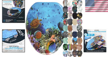 Load image into Gallery viewer, Vibrant Ocean Motif Soft Close Toilet Seat - Crafted Molded Wood &amp; Easy Install