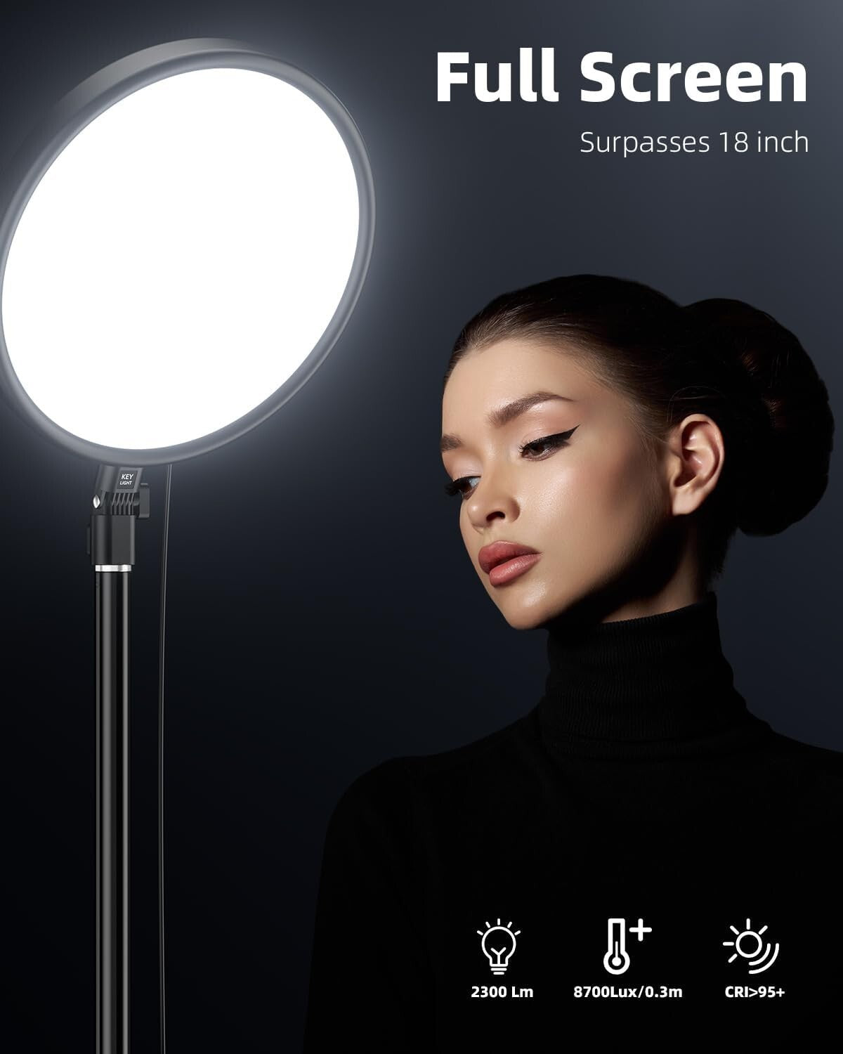 Adjustable LED Ring Light with Stable Base - Ideal for Professional Photography