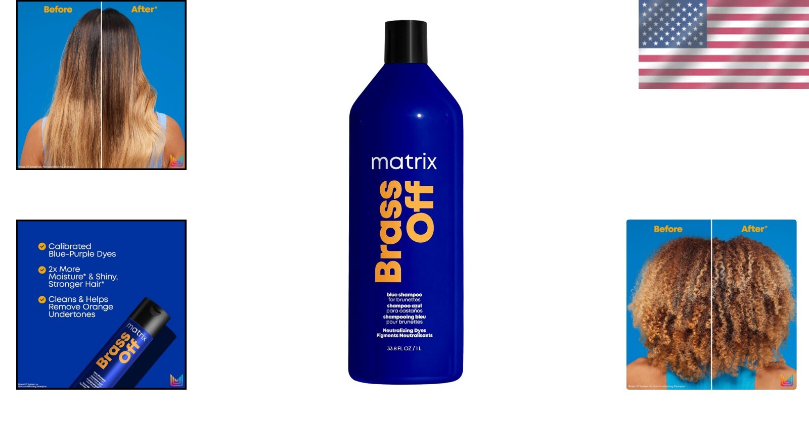 Revitalize Brassy Hair: Brass Off Blue Shampoo for Blondes and Brunettes