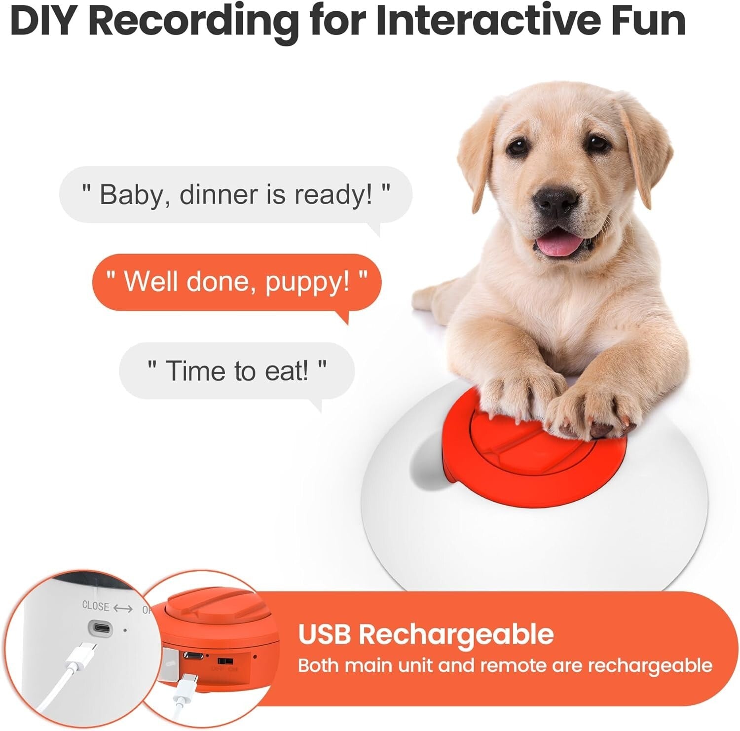 Rechargeable Interactive IQ Training Dog Feeder - Remote Controlled Fun, 280ml