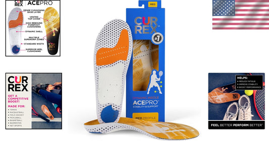 AcePro Performance Insoles - Shock-Absorbing for Tennis, Basketball & More - XL