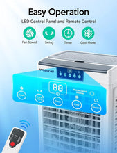 Load image into Gallery viewer, Energy-Efficient 3000 CFM Evaporative Air Cooler with Timer &amp; Ice Packs Included