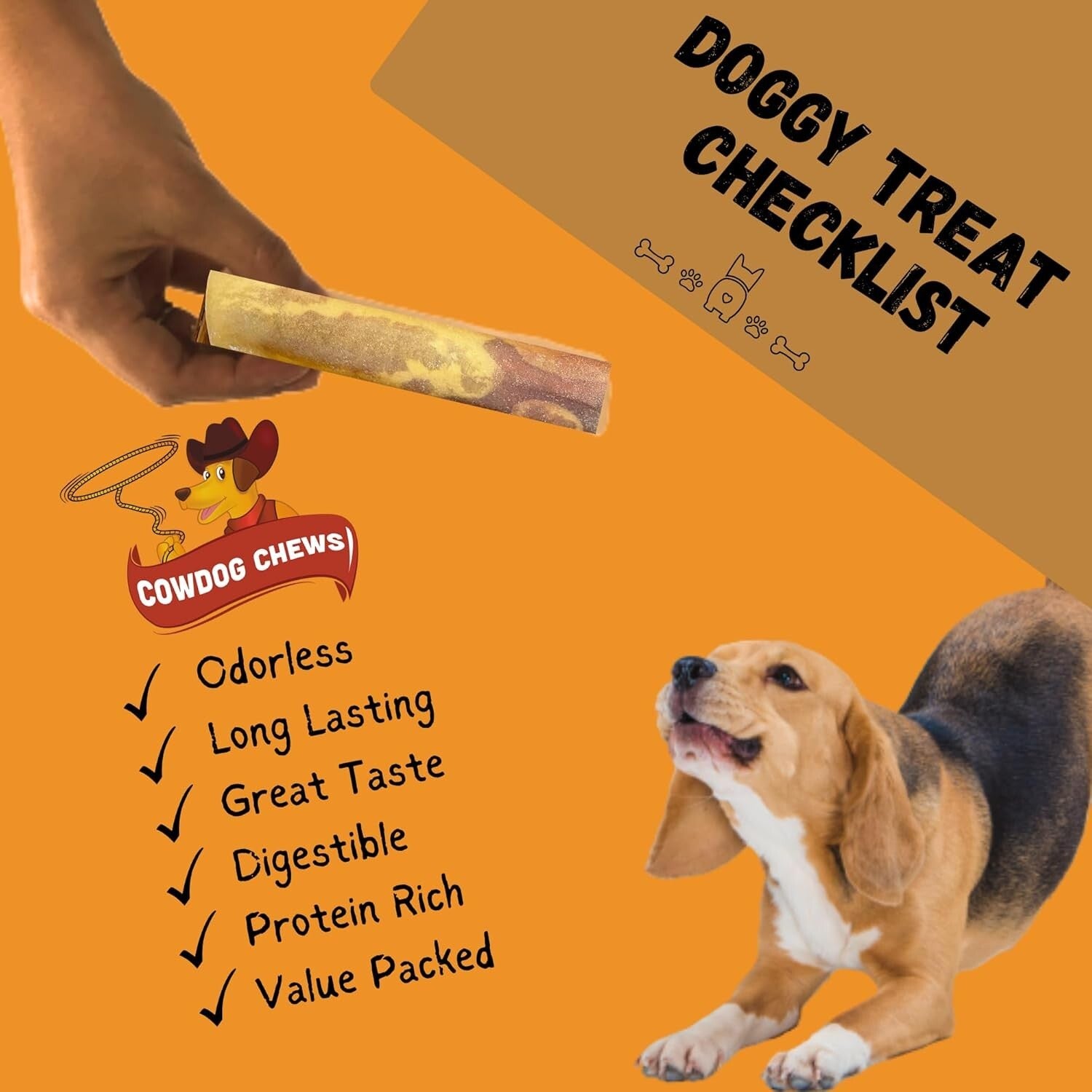 Gourmet Meaty 9-10" Beef Rolls for Aggressive Chewers – 20 Natural Dog Treats
