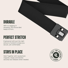 Load image into Gallery viewer, Hero Groove Belt: Men's X-Large Stretch Nylon Tactical Belt with Magnetic Buckle
