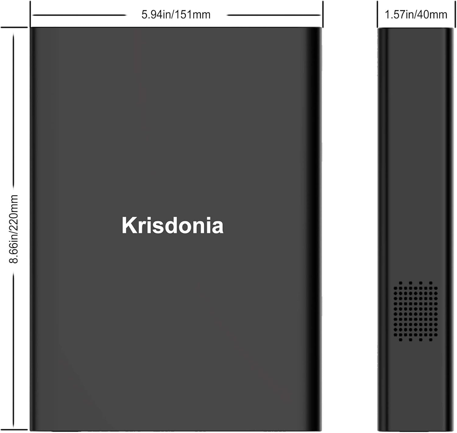 Sleek Portable Charger 60000mAh, 130W AC Outlet & LED Display - Ideal for Travel