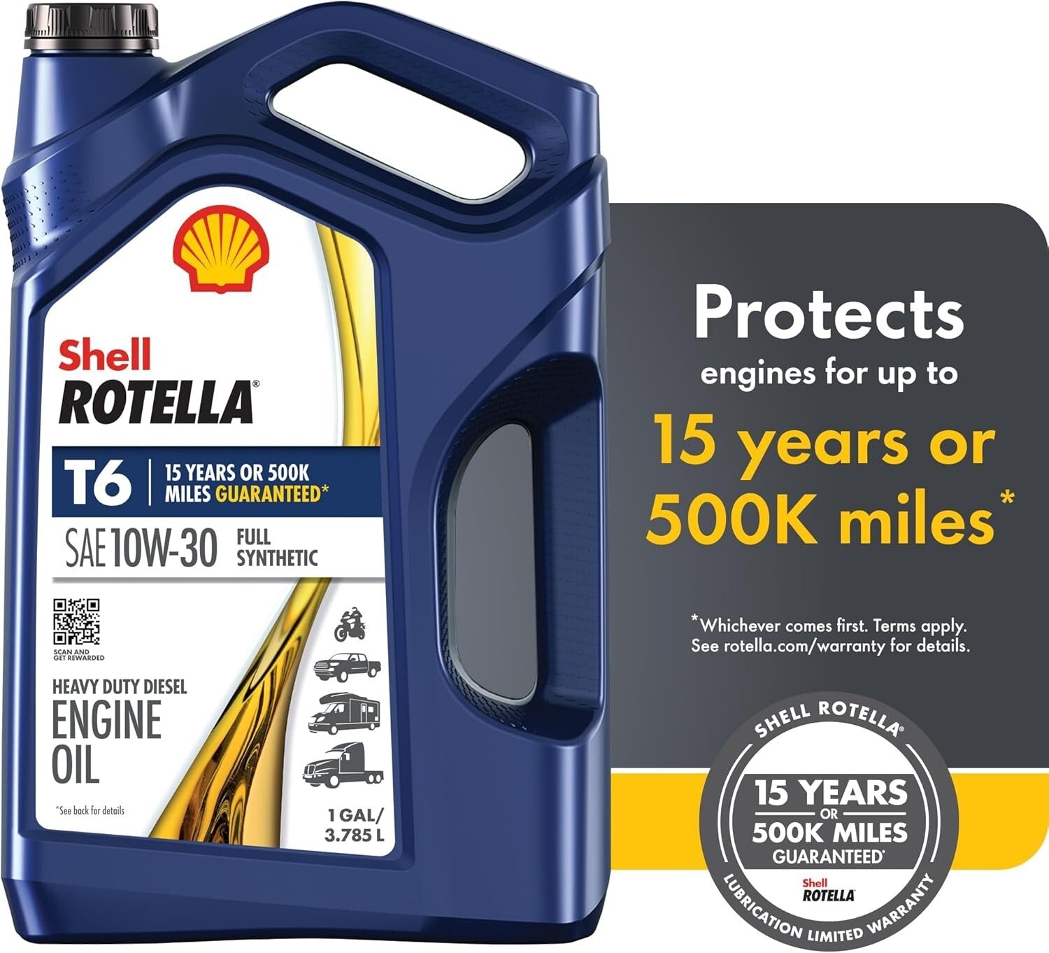 Efficient 10W-30 Full Synthetic Motor Oil with Triple Protection - 3 Gallon Set