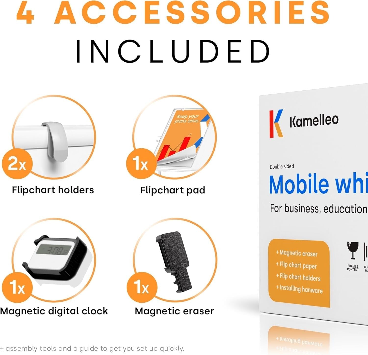 Versatile 70x36 Double-Sided Whiteboard on Wheels - Perfect for Home & Office