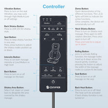 Load image into Gallery viewer, Adjustable Neck Rollers &amp; Compression - Shiatsu Massage Chair Pad for Full Body