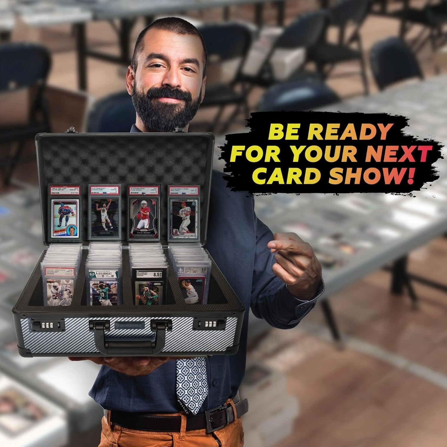 Enhance Your Collection with Our 4 Row Graded Card Case - Water-Resistant Design