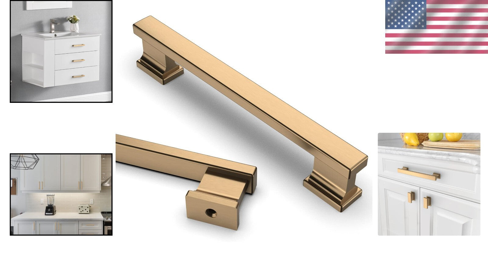 Stylish 25 Pack Champagne Bronze Handles with 5 Inch Center Spacing for Cabinets