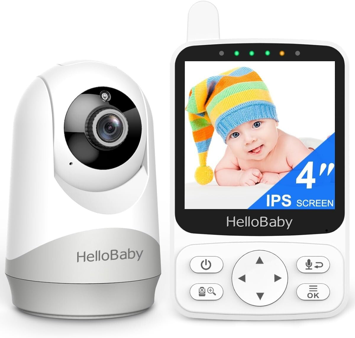 2-Way Talk Baby Monitor with PTZ, Night Vision & 26-Hour Battery Life for Travel