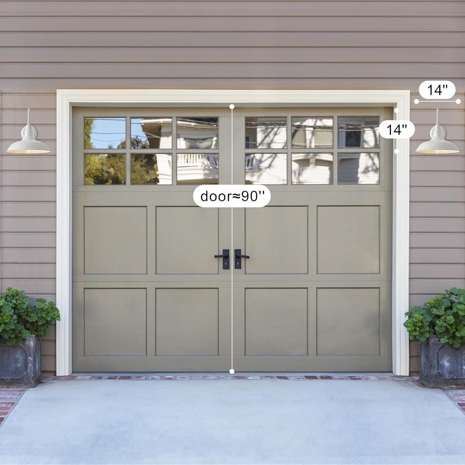 14-Inch Gooseneck Barn Light Fixture – Waterproof Sconce for Porch & Garage