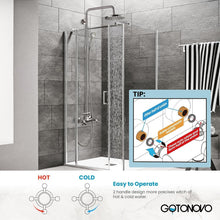 Load image into Gallery viewer, Brushed Nickel 2-Function Shower Fixture with Handheld and Rainfall Shower Head