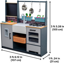 Load image into Gallery viewer, Wooden Farm to Table Play Kitchen with Lights &amp; Sounds - 17 Accessories Included