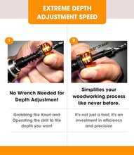 Load image into Gallery viewer, Adjustable Depth Countersink Drill Bit - Self-Adjusting, Tungsten Carbide, 1/8"