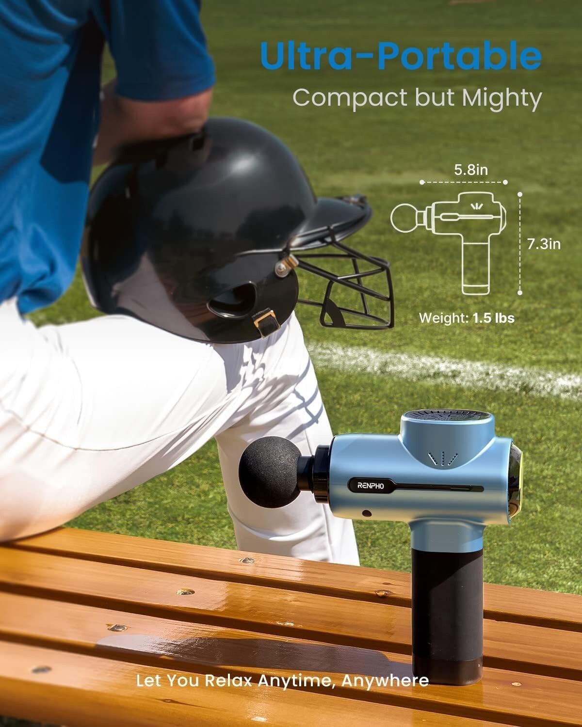 Athlete’s Choice: Compact Massage Gun with 5 Attachments for Total Body Relief