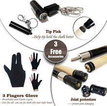 Load image into Gallery viewer, Professional 2-Piece Canadian Maple Pool Cue with 13mm Tip - Selectable Weight