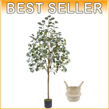 Load image into Gallery viewer, Realistic 5ft Tall Eucalyptus Plant - Perfect Faux Floor Decor for Home &amp; Office