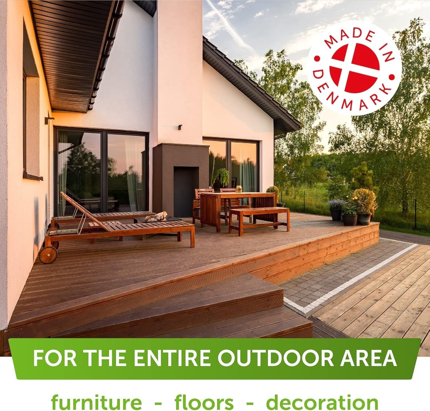 Easy-Apply 170 Oz Outdoor Wood Oil - Waterproof Protection for Garden Furniture