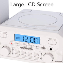 Load image into Gallery viewer, Sleek White Bluetooth CD Shelf System with FM Radio – 100 Years of Sound Quality