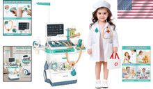 Load image into Gallery viewer, Kids Doctor Cart Toy - Including Authentic Tools &amp; Lights for Role Play Fun