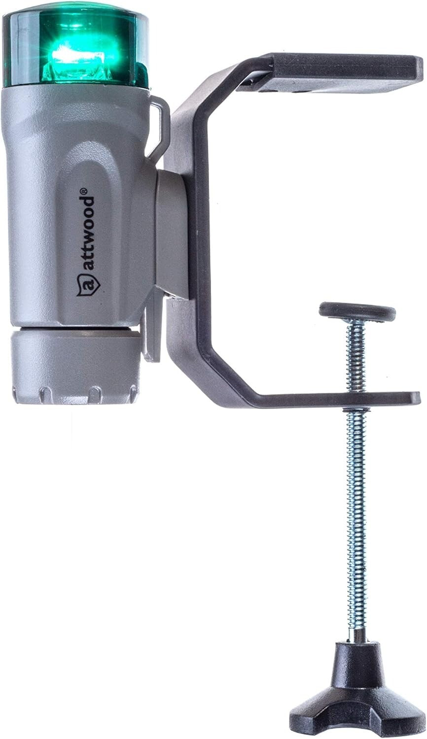 Shockproof LED Navigation Light with Telescoping Pole for Watercraft Safety