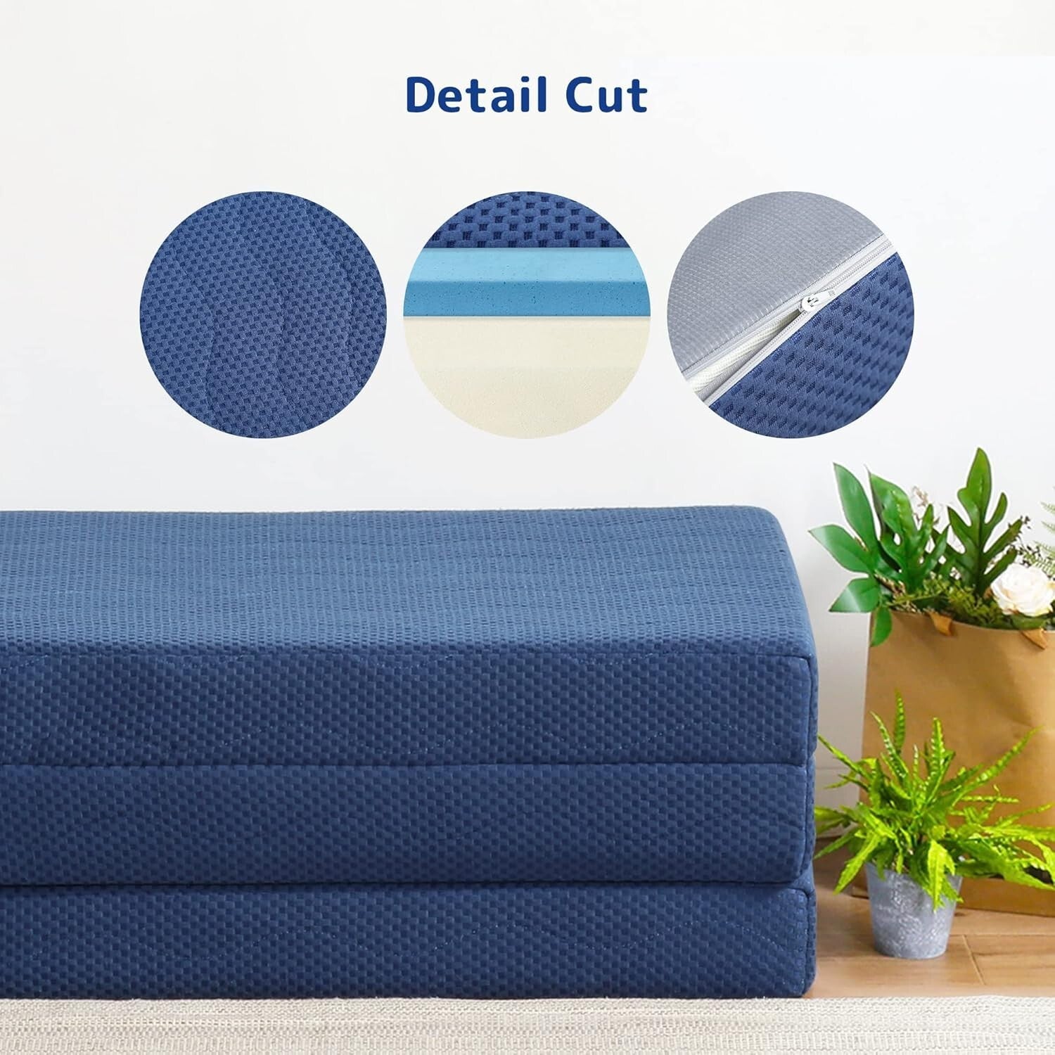 Versatile Tri-Fold Mattress and Guest Bed Solution - Cool Gel 4-Inch Comfort