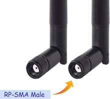 Load image into Gallery viewer, RP-SMA Male Omni-Directional WiFi Antennas 10-Pack - 2.4GHz &amp; 5GHz Compatible