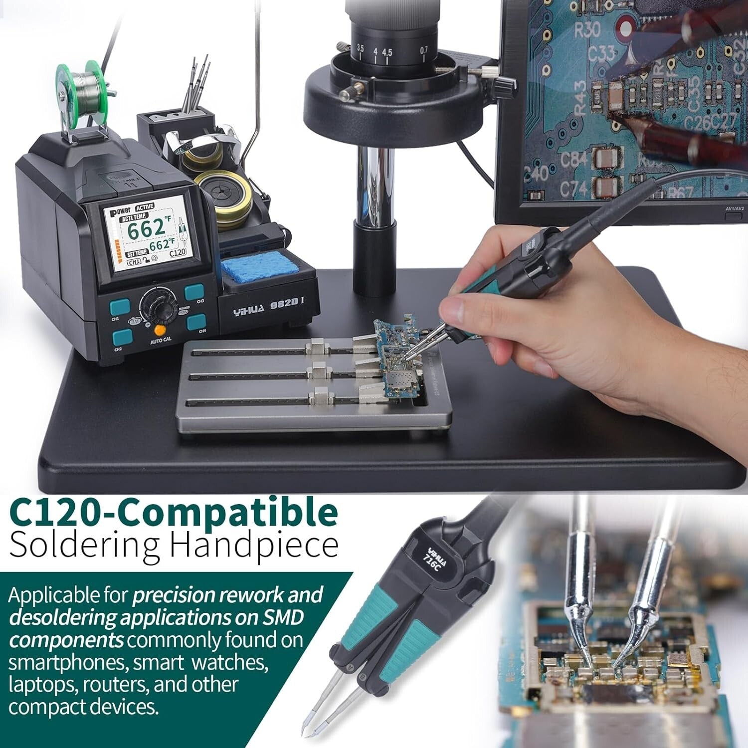 High-Performance Hot Tweezers Soldering Station - Intelligent Features & Display