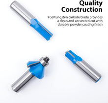 Load image into Gallery viewer, 24-Piece 1/2 Inch Shank T Shape Router Bits Set for Commercial &amp; DIY Users
