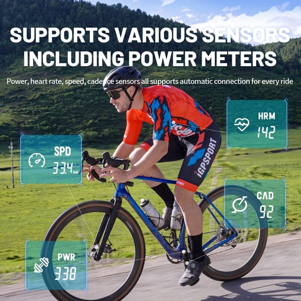 2.6 Inch Wireless GPS Cycling Computer with Auto Functions & Long Battery Life
