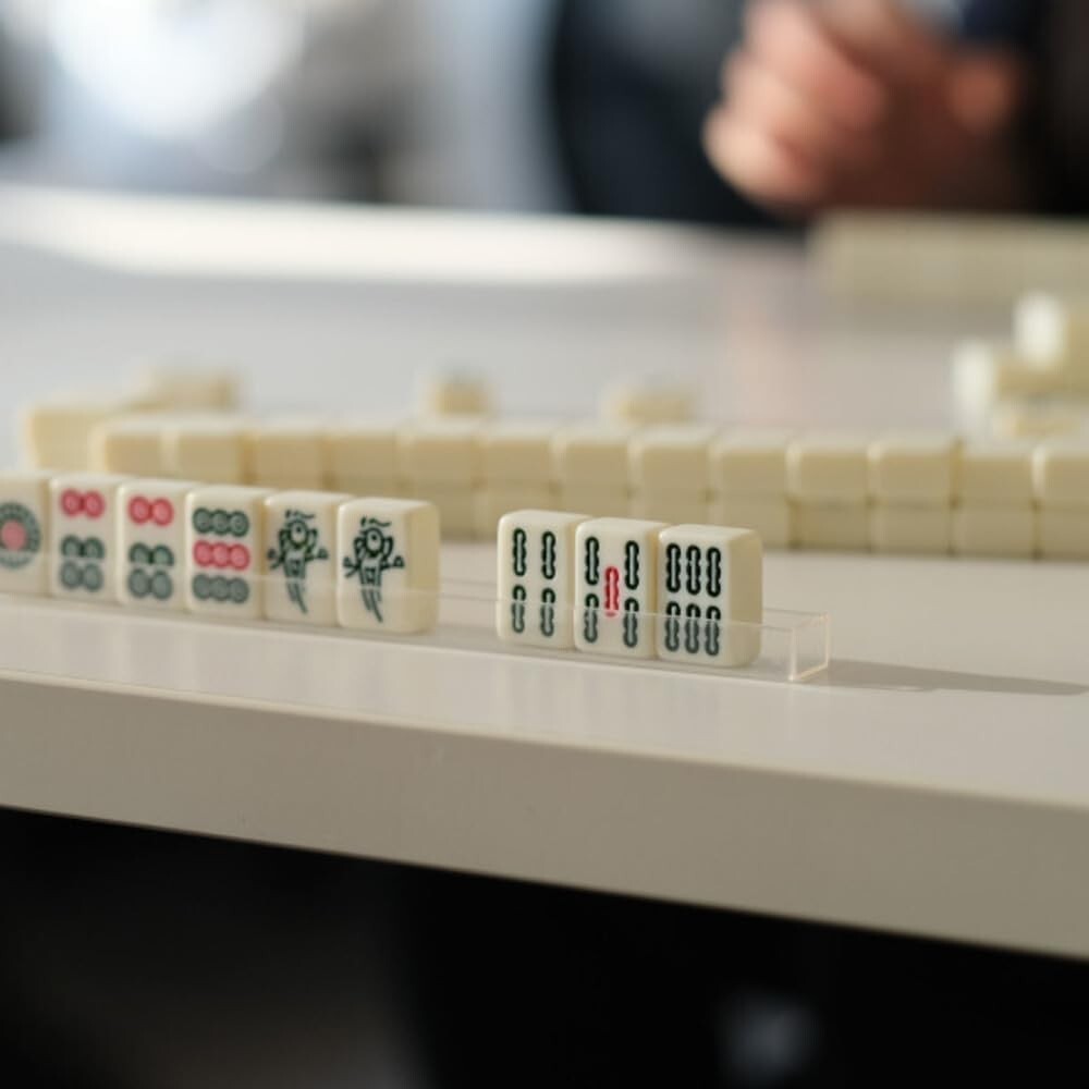 Family-Friendly Mahjong Game Set with 146 Tiles & Beautiful Storage Case