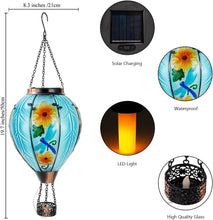 Load image into Gallery viewer, Colorful Solar Hot Air Balloon Garden Light with Flame for Magical Ambiance