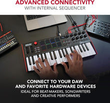 Load image into Gallery viewer, Professional USB MIDI Keyboard Controller with 8 Pads &amp; Sequencer for All Genres