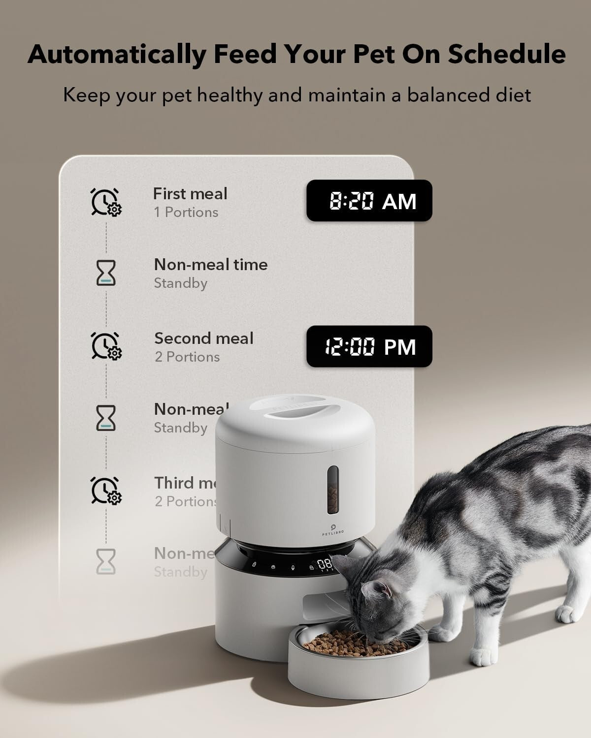 BPA-Free Automatic Cat Feeder with Freshness Preservation - Ideal for All Pets